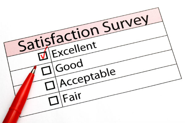 satisfaction survey with excellent rating