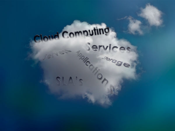 Cloud image with various cloud technology components